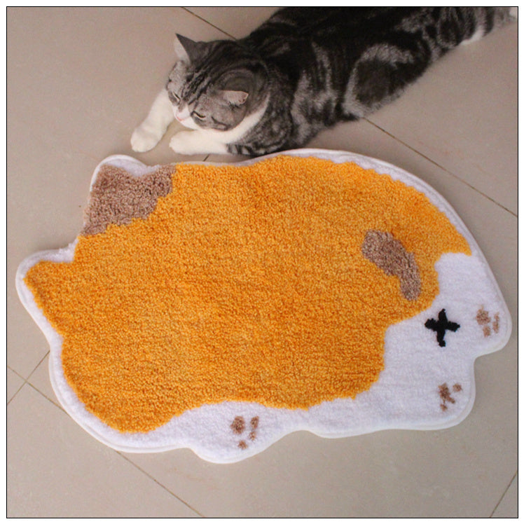 Back View Cartoon Floor Mat Non-slip Foot Mat Pet Carpet