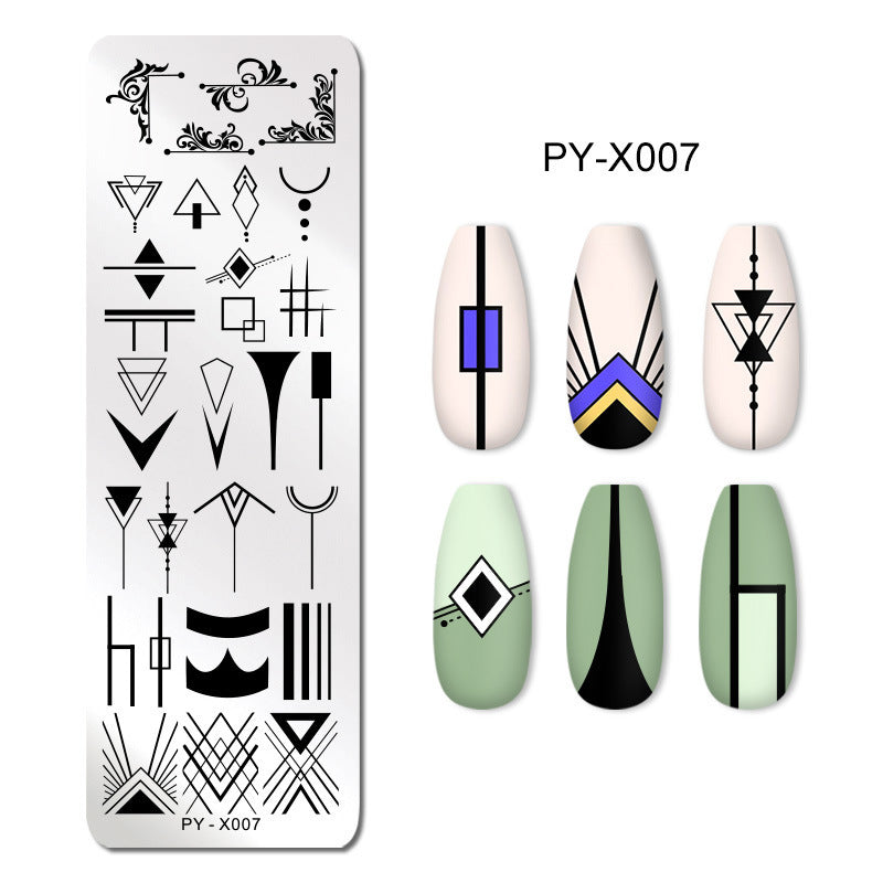 Nail Steel Printing Plate Blue Film Steel Color Printing Transfer Template