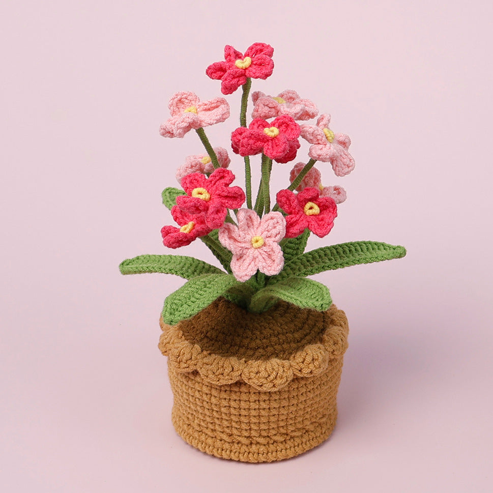 Finished Handmade Wool Woven Home Decoration Tulip Potted Plant