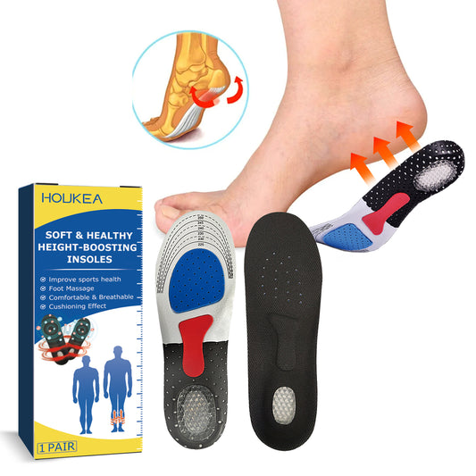 Soft & Healthy Height-Boosting Insoles, Promote Non-Slip And Wear Resistant Arch Support Foot Posture Correction Body Care Breathable Insoles
