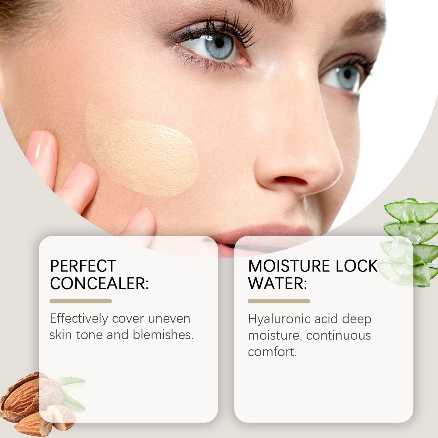 Warm Change Concealer Foundation Naturally Moisturizes Face With A Light And Long-Lasting Moisturizing Foundation