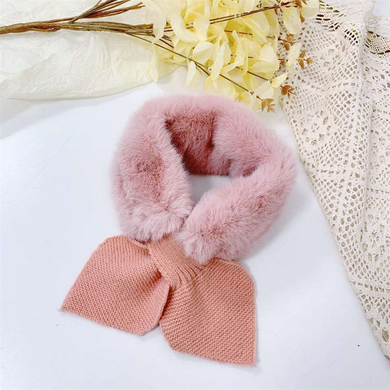 Warm All-matching Plaid Knitted Children's Neckerchief