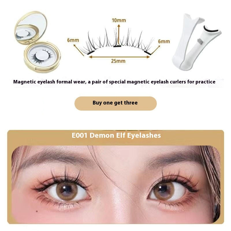 Natural Plain Eyelash Curler Glue-free False Eyelashes Simulation Light Feeling Reuse Clip