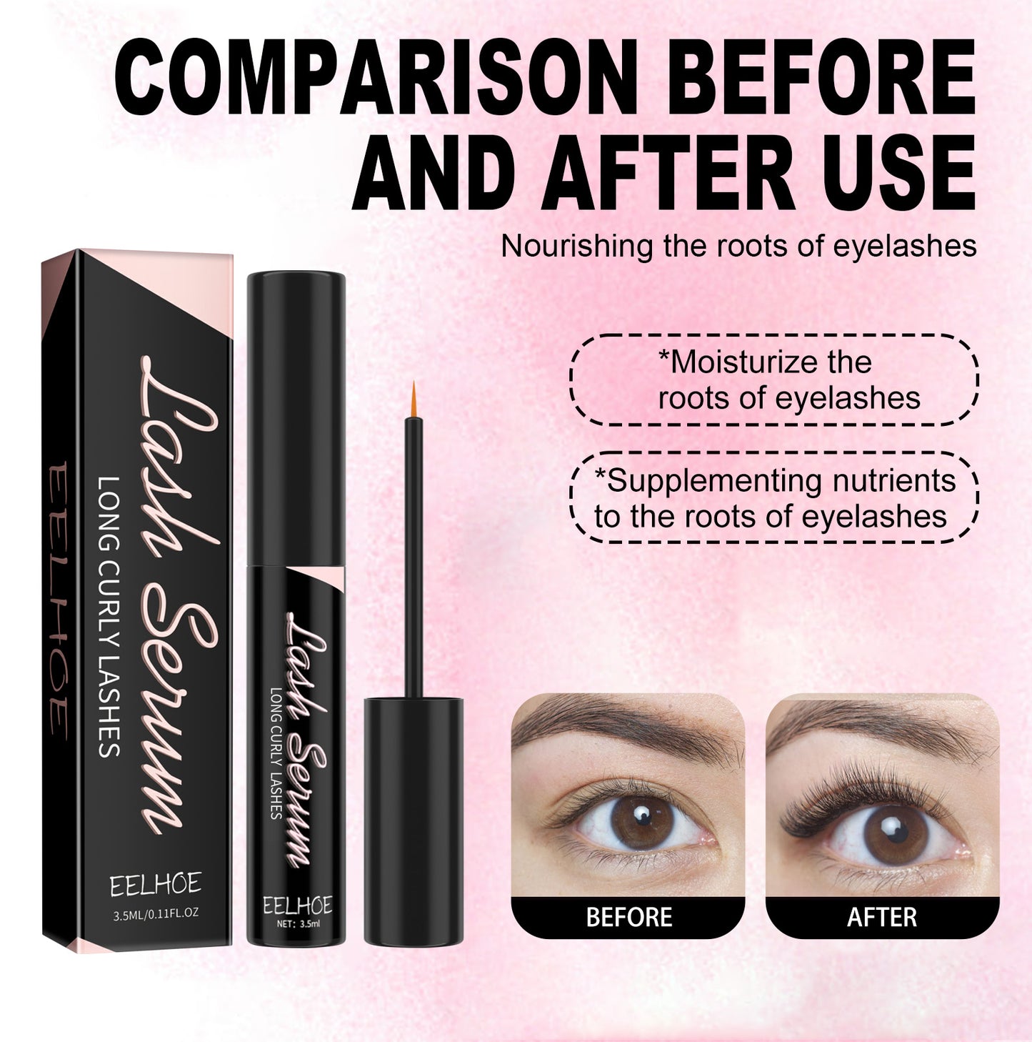 Mascara, Gently Moisturizes Thick And Long Lashes With Natural Curling Eyelash