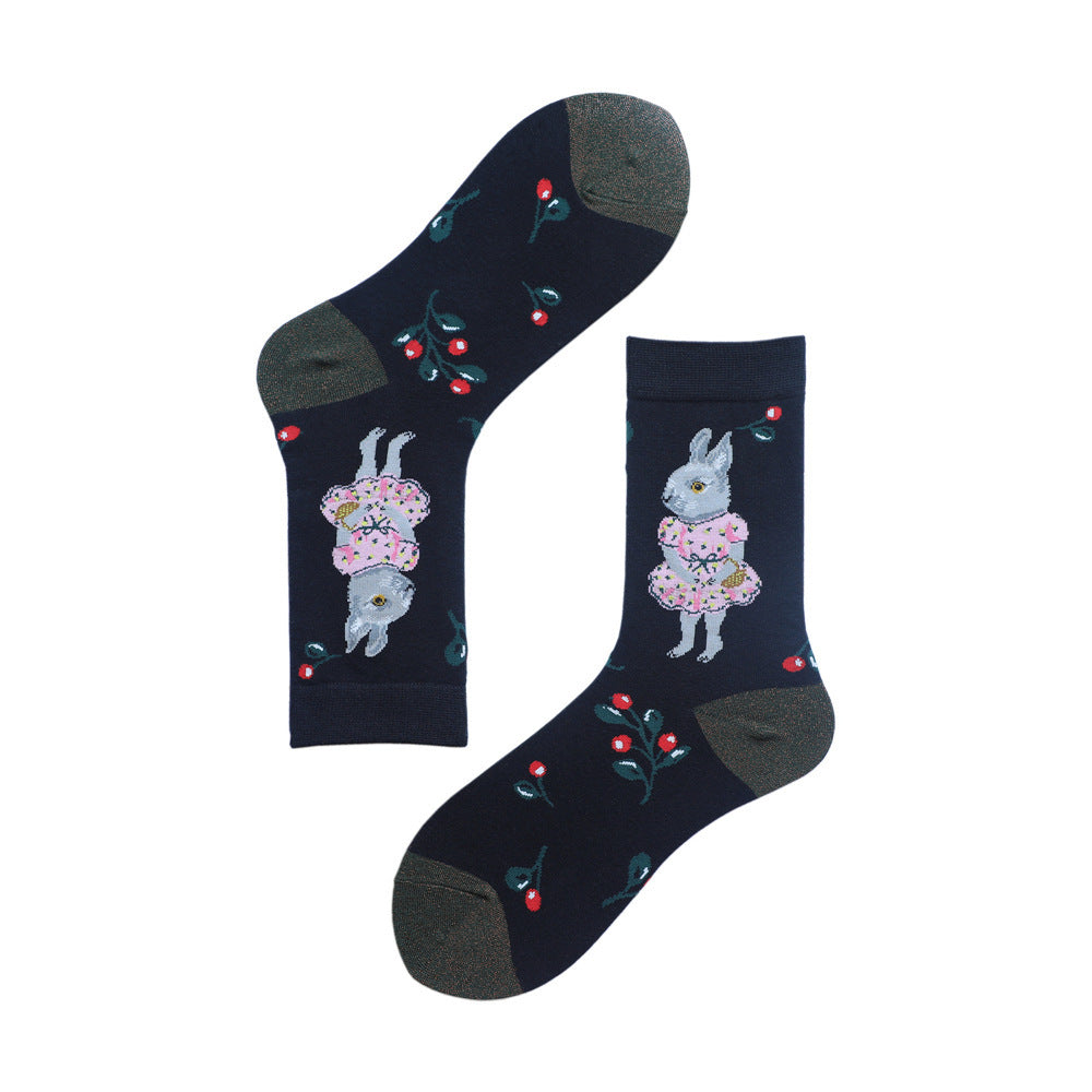 Fashion Personality Jacquard Women's Short Cotton Socks