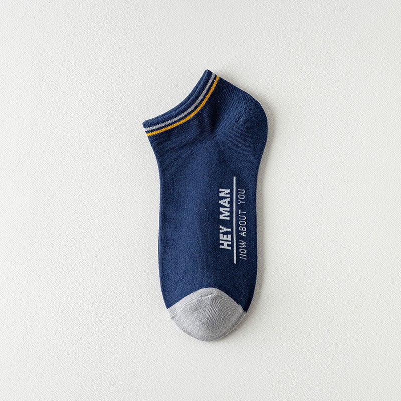 Men's Socks Shallow Mouth Cotton Spring Autumn