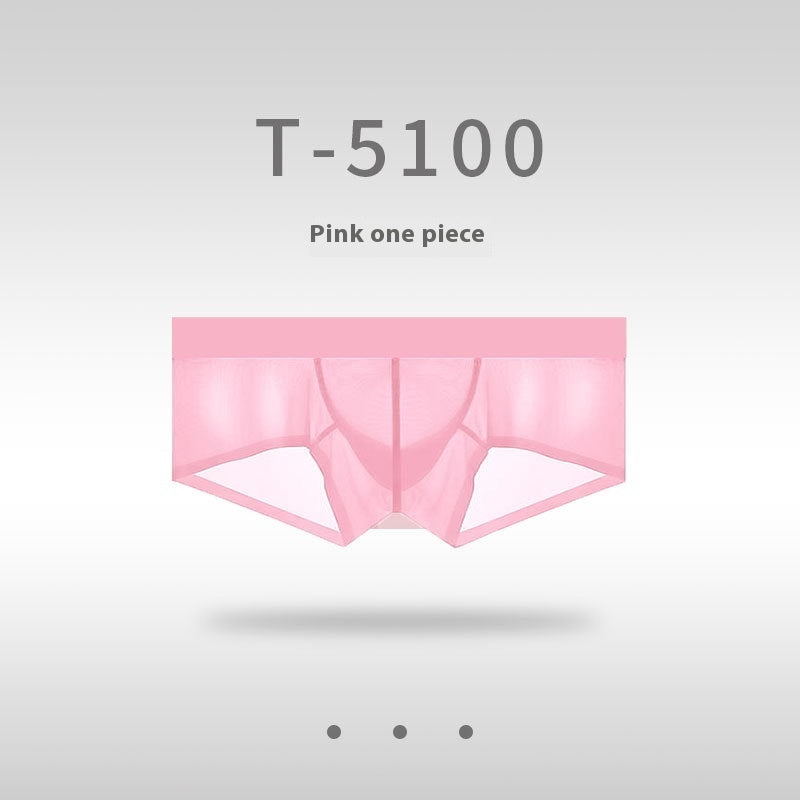 Men's Ice Silk Seamless Ultra-thin Sheer Low Waist Underwear