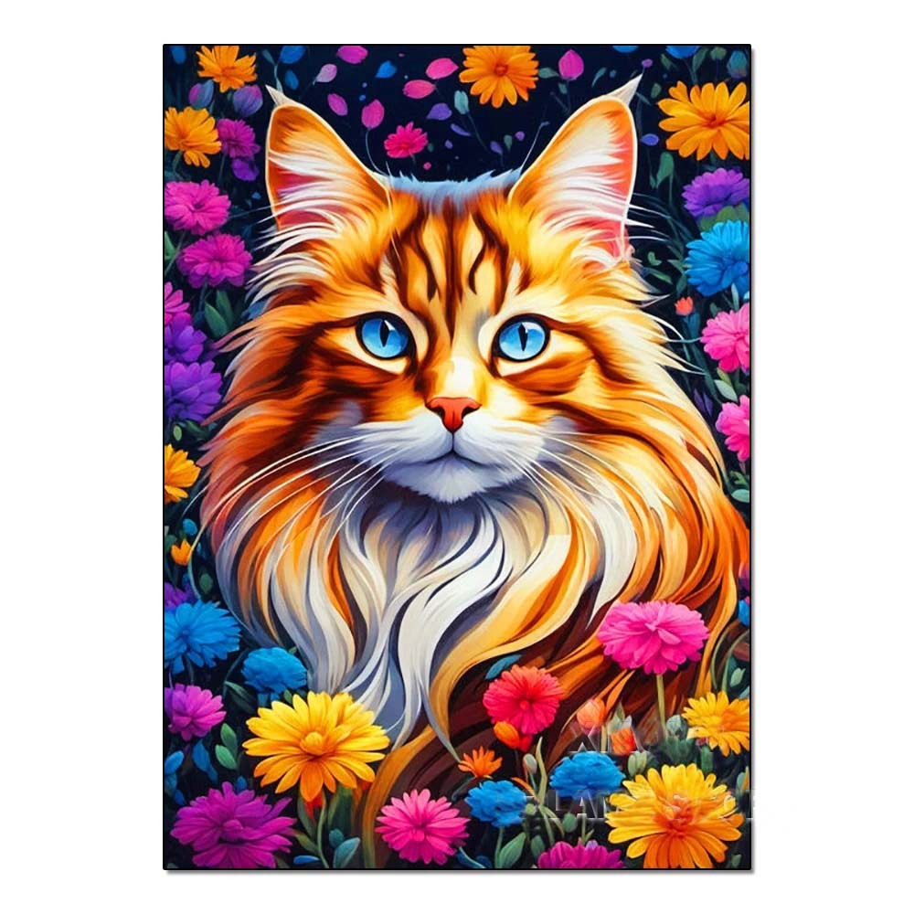 DIY Handmade Diamond Painting With Colorful Animals And Full Diamonds