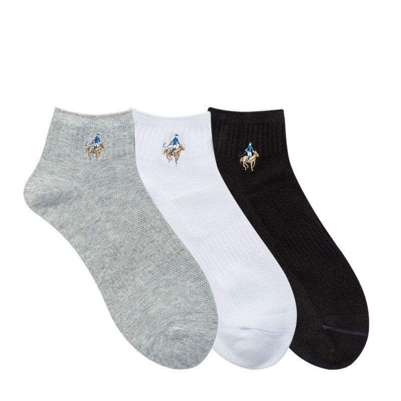 Double Needle Mesh Breathable Cotton Boat Socks