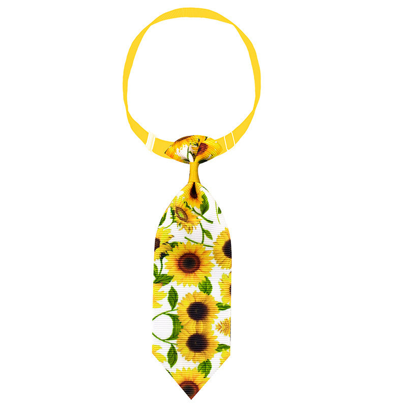 Sunflower Pet Tie Summer Collar Decoration