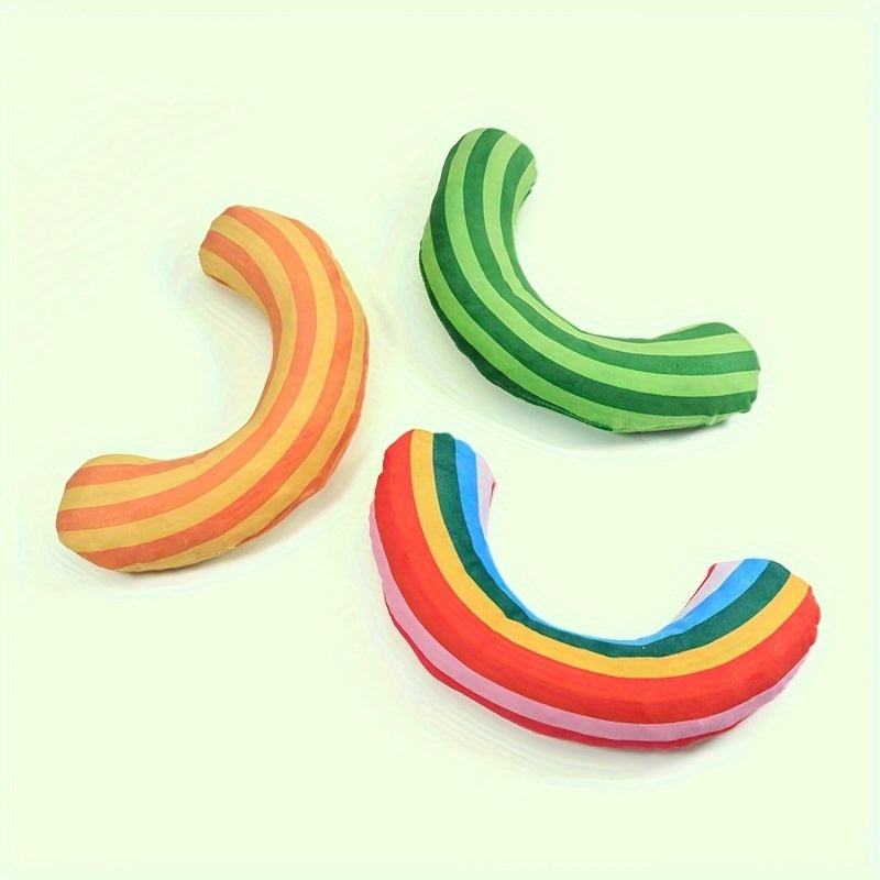 Cat Toy Set Cat Noise Toy With Built In Catnip Striped Pattern Cat Pillow