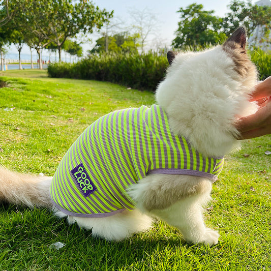 Cool Breathable Stripes Vest Pet Clothes Small Dog Cat Clothes