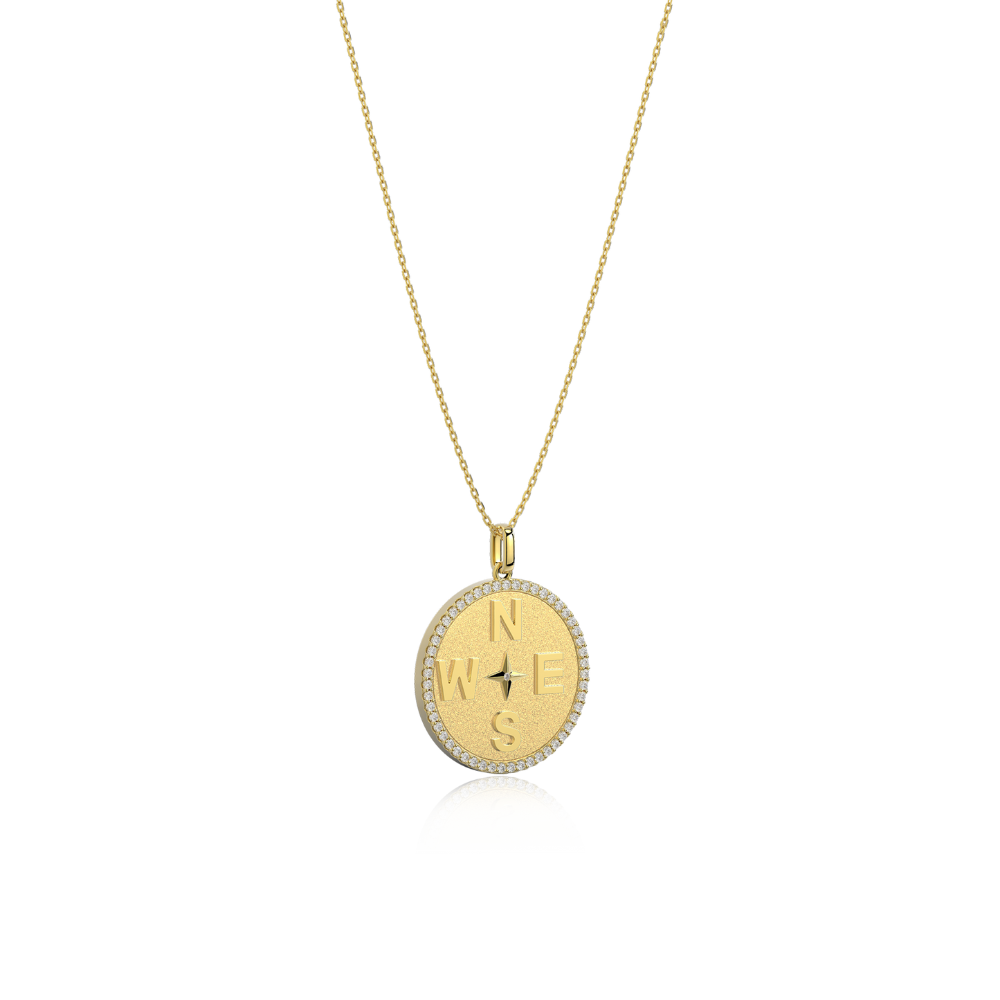 18k Gold Plated Personal Story Medallion Necklace – Lucky Symbol & Engravable  AW24N001G