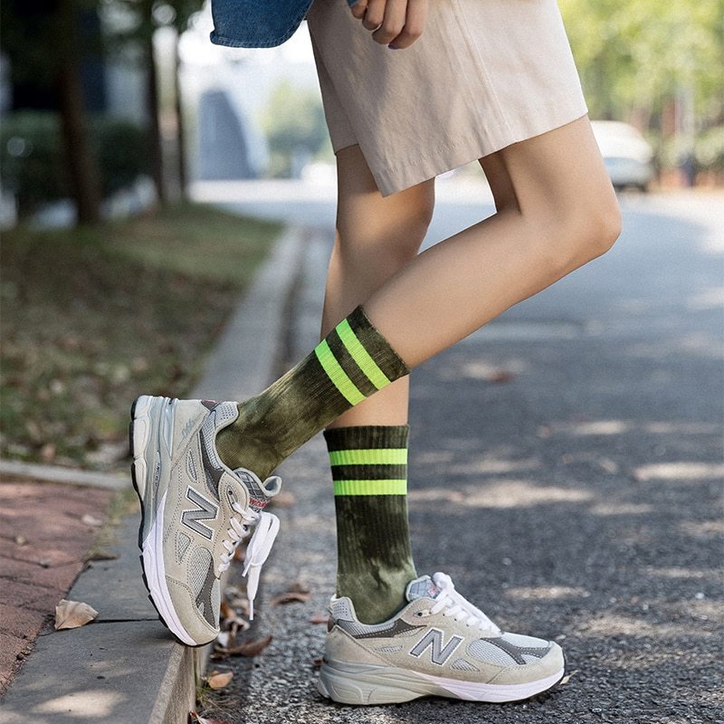 Couple Socks, Men's Autumn and Winter High-Tube Socks, Mid-Tube Parallel Bars