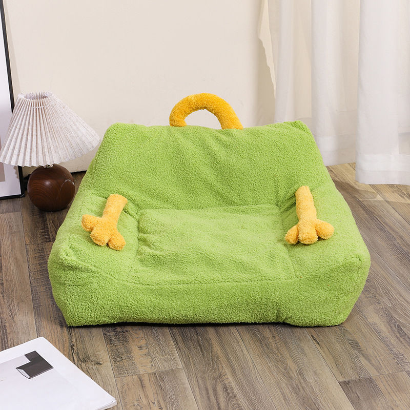 Pet Nest Multi-Color Cute Wind Cartoon Cat Nest Dog Nest Sofa Nest Suitable Small And Medium-Sized Cats And Dogs Four Seasons Washable Small Pet Bed
