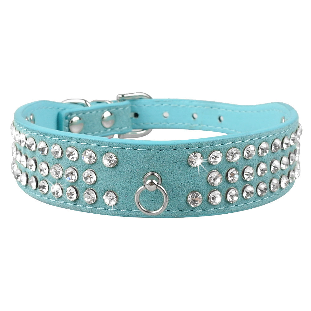 Shiny Hot Rhinestone Dog Cat Comfortable Korean Velvet Pet Leash