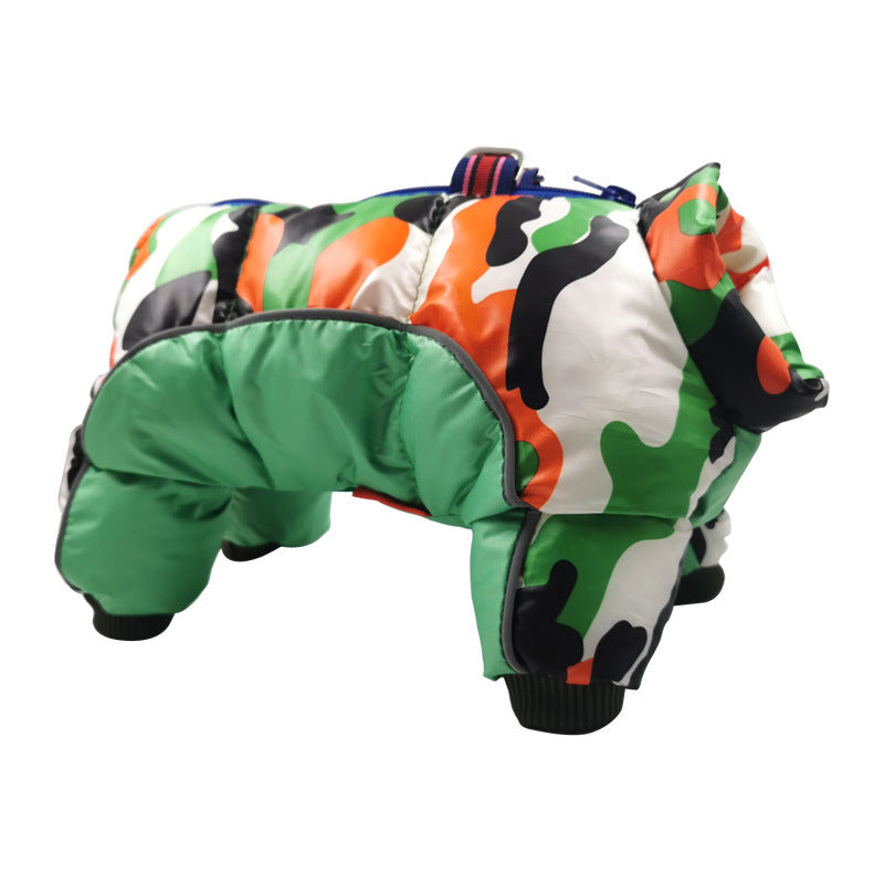 Dog camouflage cotton coat