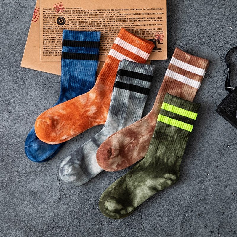 Couple Socks, Men's Autumn and Winter High-Tube Socks, Mid-Tube Parallel Bars