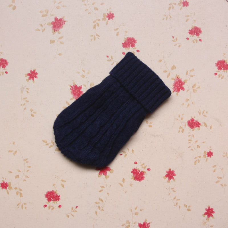 Thick autumn and winter pet dog sweater warm three-dimensional twisted rope small milk cat milk dog sweater Teddy Bichon dog clothes