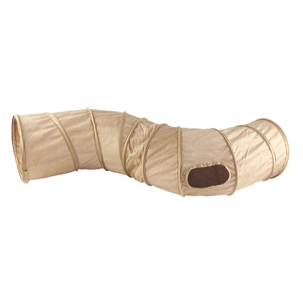 Cat Tunnel Collapsible S-Shape Peekaboo Cat Cave Play Tube Interactive Toy Pet Supplies For Indoor Cats Rabbit Puppy Guinea Pig
