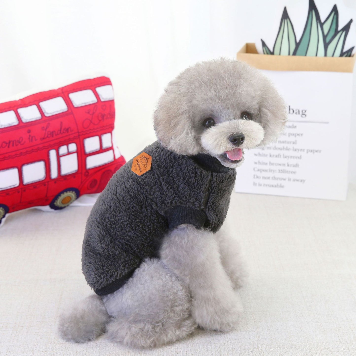 British velvet jacket pet clothes