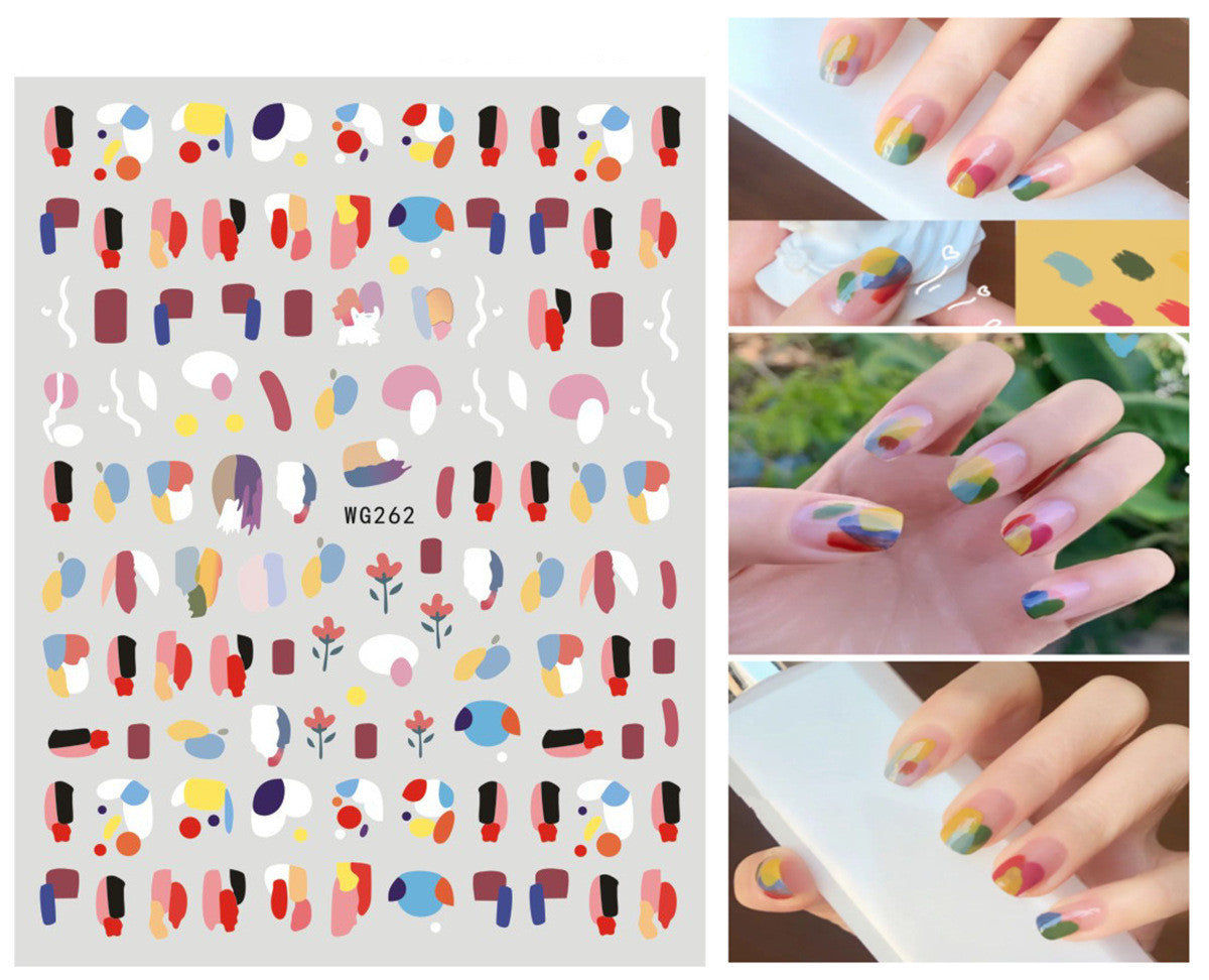 Summer Graffiti Ultra-thin Adhesive Nail Stickers