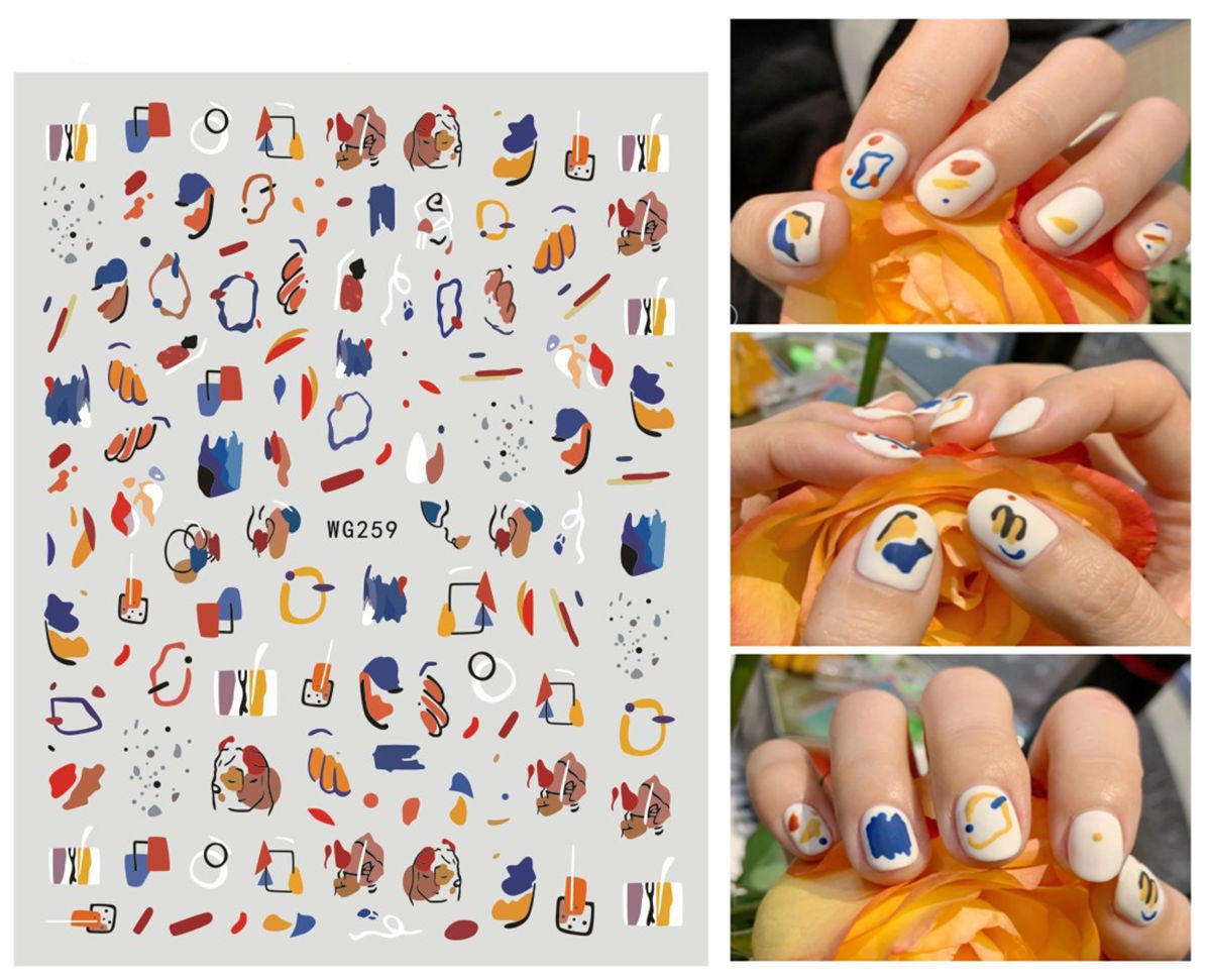 Summer Graffiti Ultra-thin Adhesive Nail Stickers