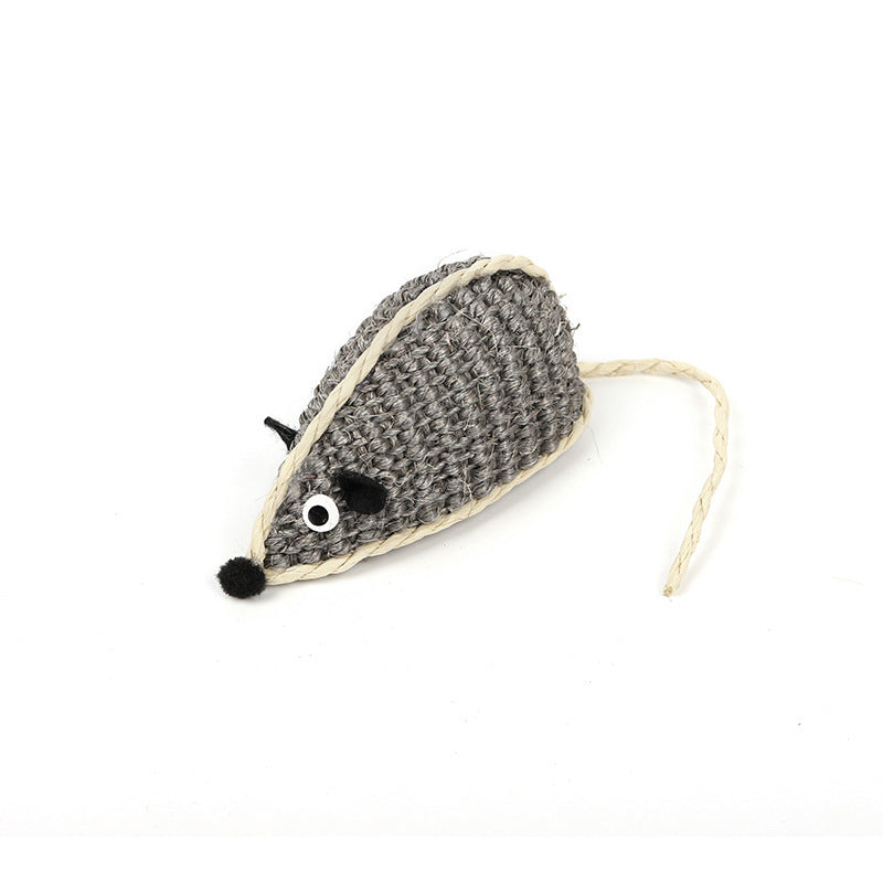 Cat Simulation Sisal Mouse Toy