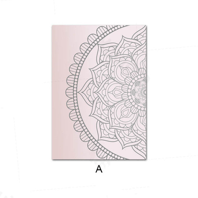 Decorative Painting On Canvas In Abstract Bohemian Style