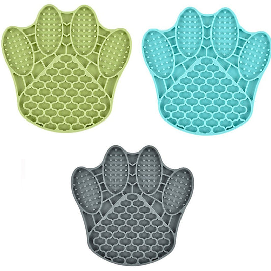 New Amazon Silicone Dog Licking Mat Pet Feeding Bowl Slow Food Cat Plate Dog Silicone Slow Food Mat Anti-Choke Bowl