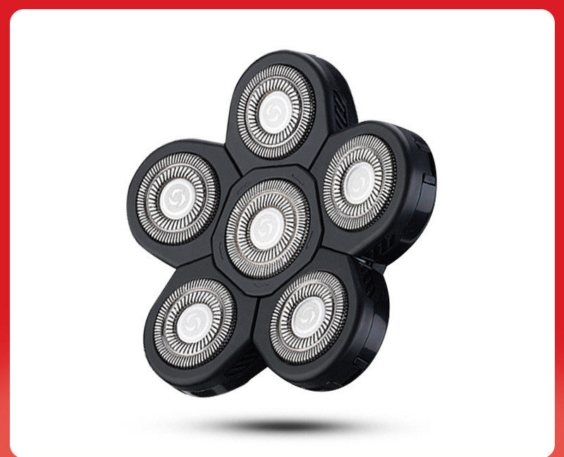 The New Bald Artifact Blade Male Washing Electric Shaver Accessories 6 Blade Spare Blade Accessories Rotating Five