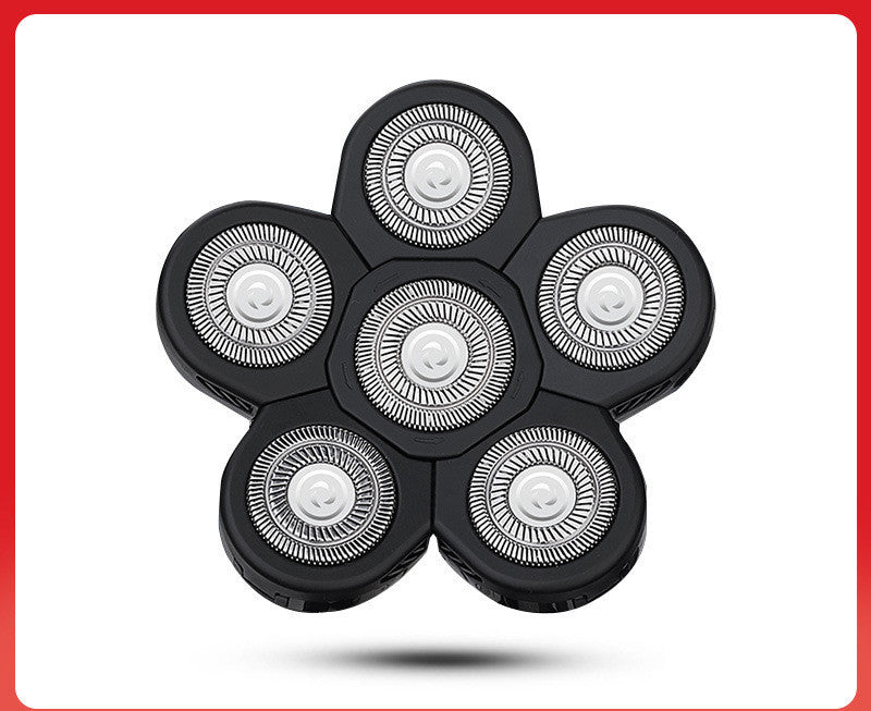 The New Bald Artifact Blade Male Washing Electric Shaver Accessories 6 Blade Spare Blade Accessories Rotating Five