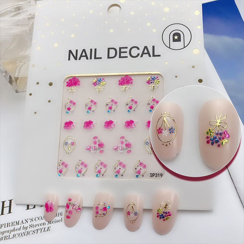 3D Bronzing Imitation Diamond Epoxy Nail Decal