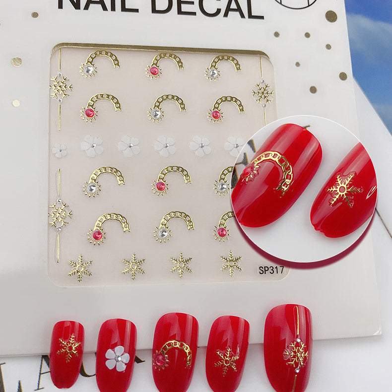 3D Bronzing Imitation Diamond Epoxy Nail Decal