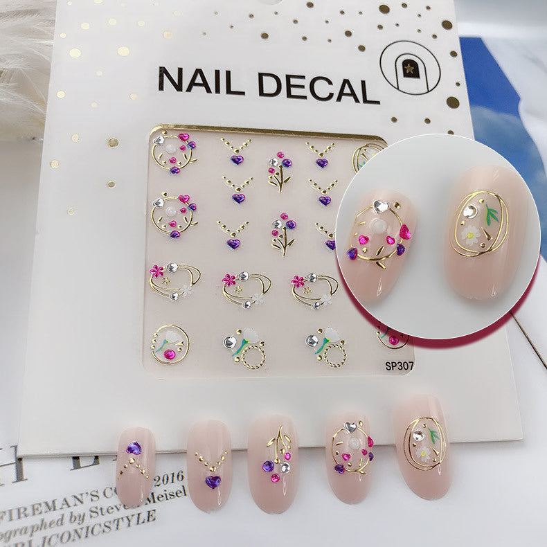 3D Bronzing Imitation Diamond Epoxy Nail Decal