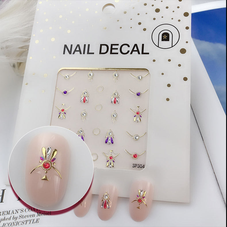 3D Bronzing Imitation Diamond Epoxy Nail Decal