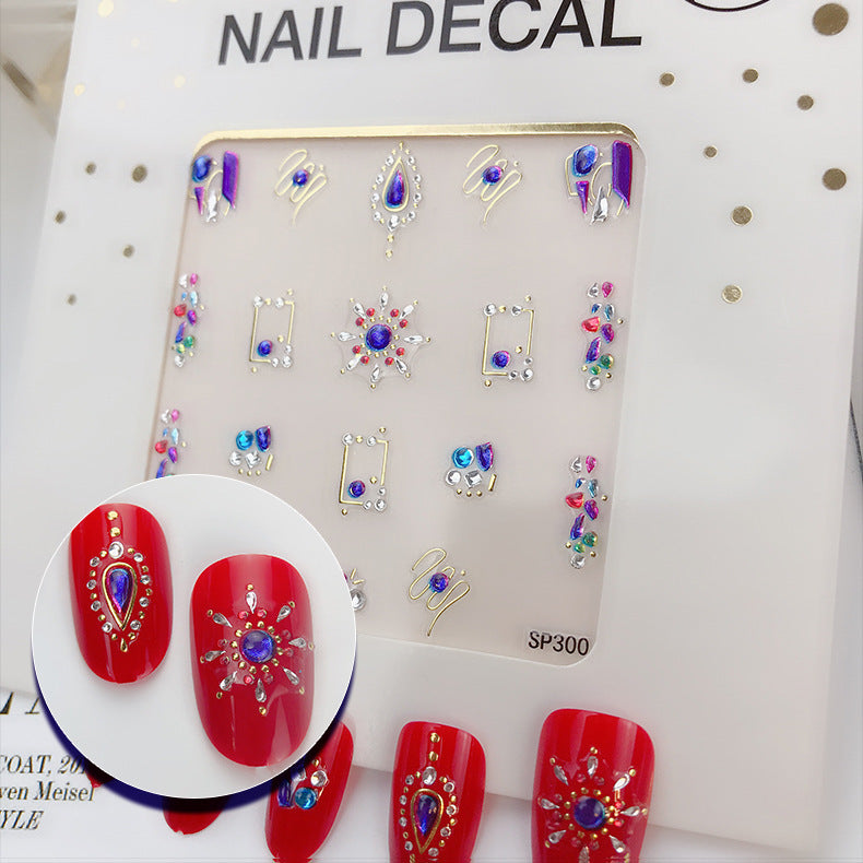 3D Bronzing Imitation Diamond Epoxy Nail Decal