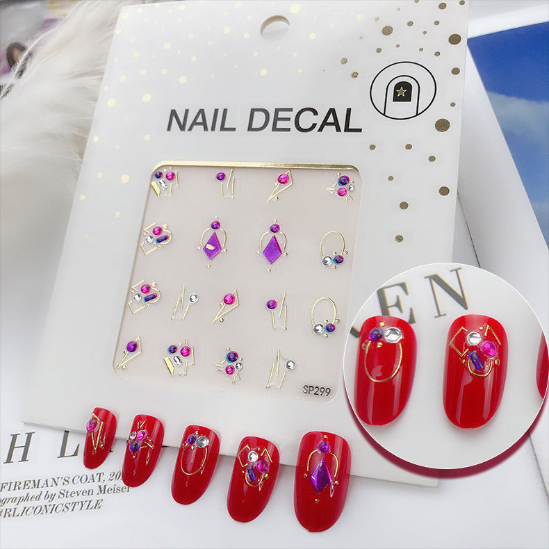 3D Bronzing Imitation Diamond Epoxy Nail Decal