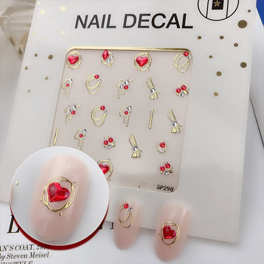 3D Bronzing Imitation Diamond Epoxy Nail Decal