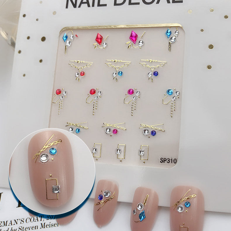 3D Bronzing Imitation Diamond Epoxy Nail Decal