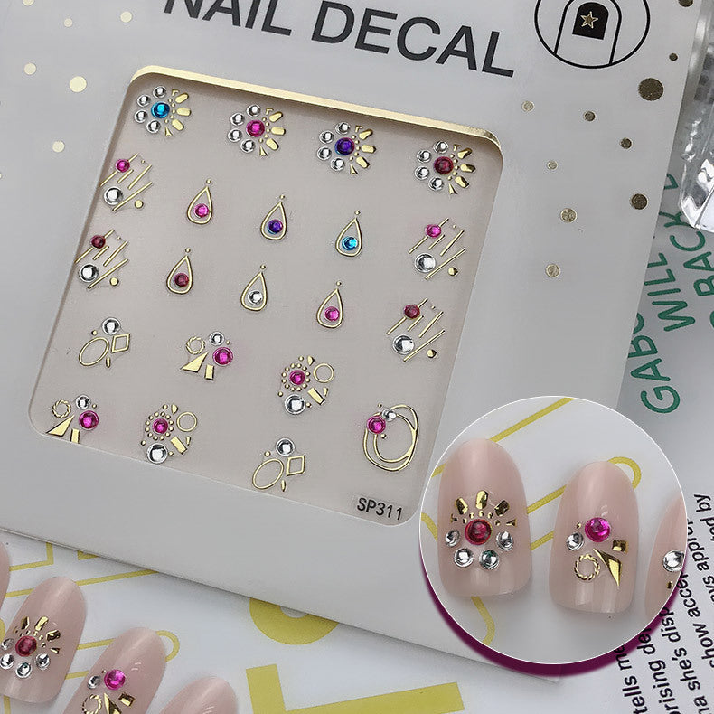3D Bronzing Imitation Diamond Epoxy Nail Decal