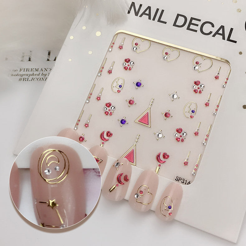 3D Bronzing Imitation Diamond Epoxy Nail Decal
