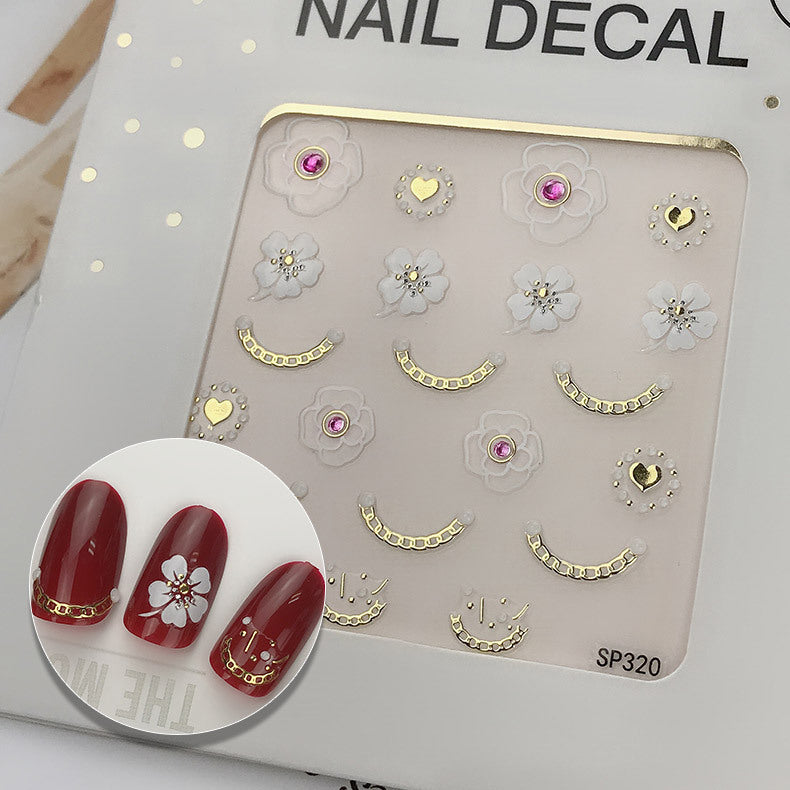 3D Bronzing Imitation Diamond Epoxy Nail Decal