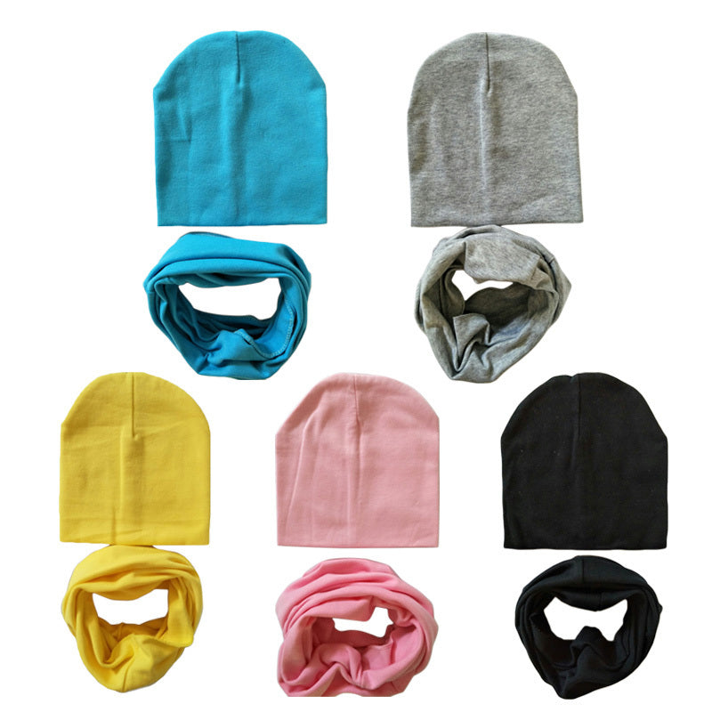 Winter Autumn Baby Boy Girl Hat Scarf Set Newborn Baby Bonnet Soft Cotton Warm Cap Kids Children Beanie Casquette Enfant
