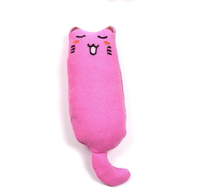 Pet Cat Toy Cute Facial Expression Thumb Toy Containing Catnip Molar Teeth Scratch Resistant Pet Plush Toy