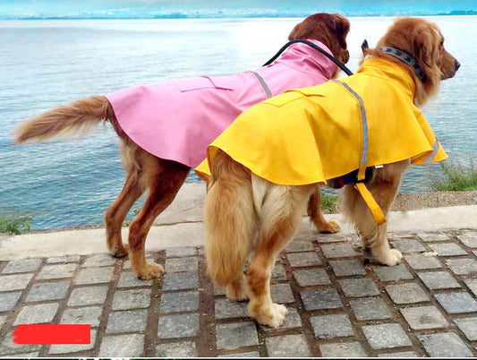 Pet Raincoat Dog Raincoat Labrador Golden Retriever Large and Medium-sized Dog Reflective Waterproof Snowproof Big Dog Clothes