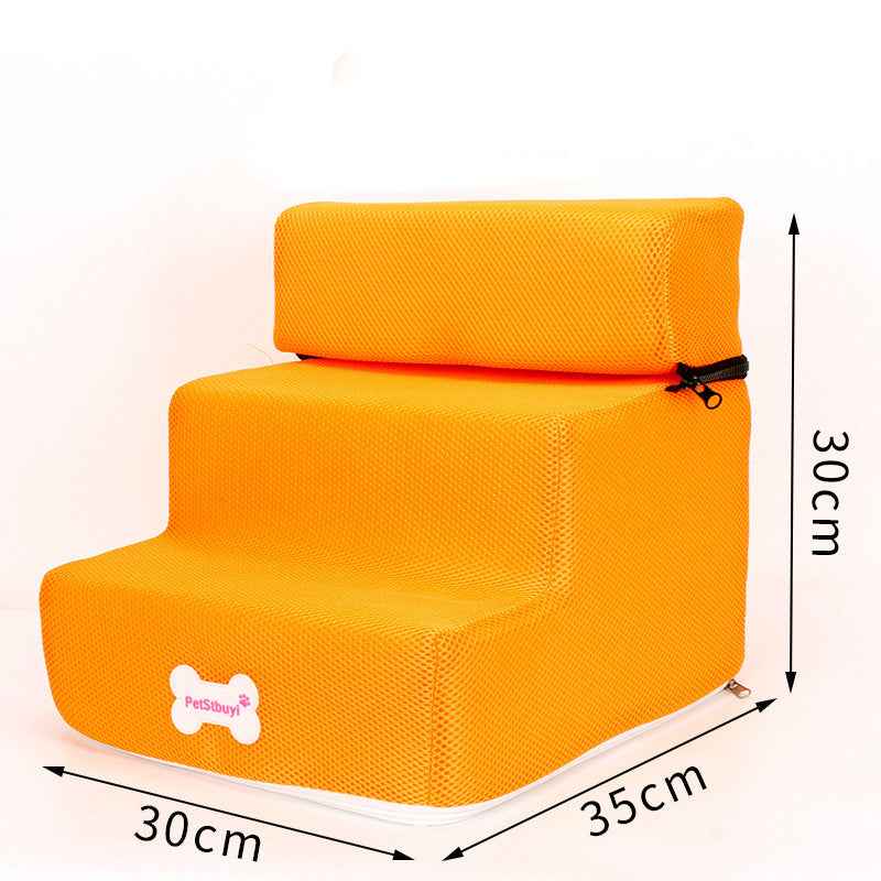 Factory Direct Sale Dog Stairs Pet Climbing Ladder Sponge Steps Small Dog Teddy On The Sofa Bed Climbing Ladder Can Be Customized