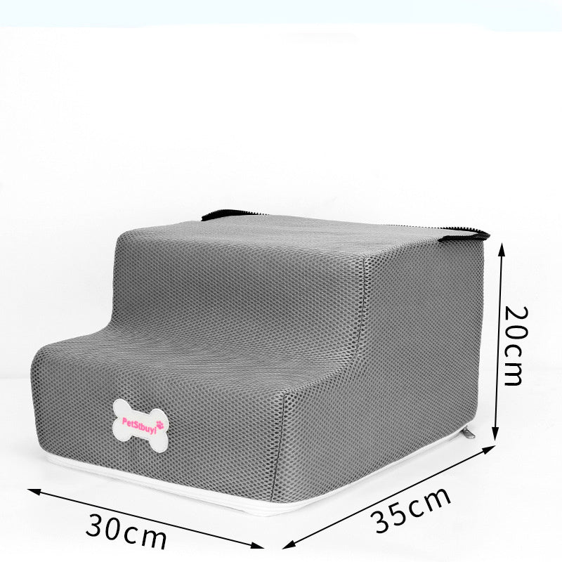 Factory Direct Sale Dog Stairs Pet Climbing Ladder Sponge Steps Small Dog Teddy On The Sofa Bed Climbing Ladder Can Be Customized