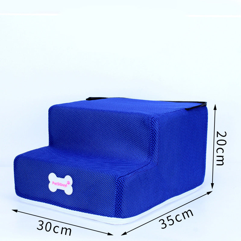 Factory Direct Sale Dog Stairs Pet Climbing Ladder Sponge Steps Small Dog Teddy On The Sofa Bed Climbing Ladder Can Be Customized