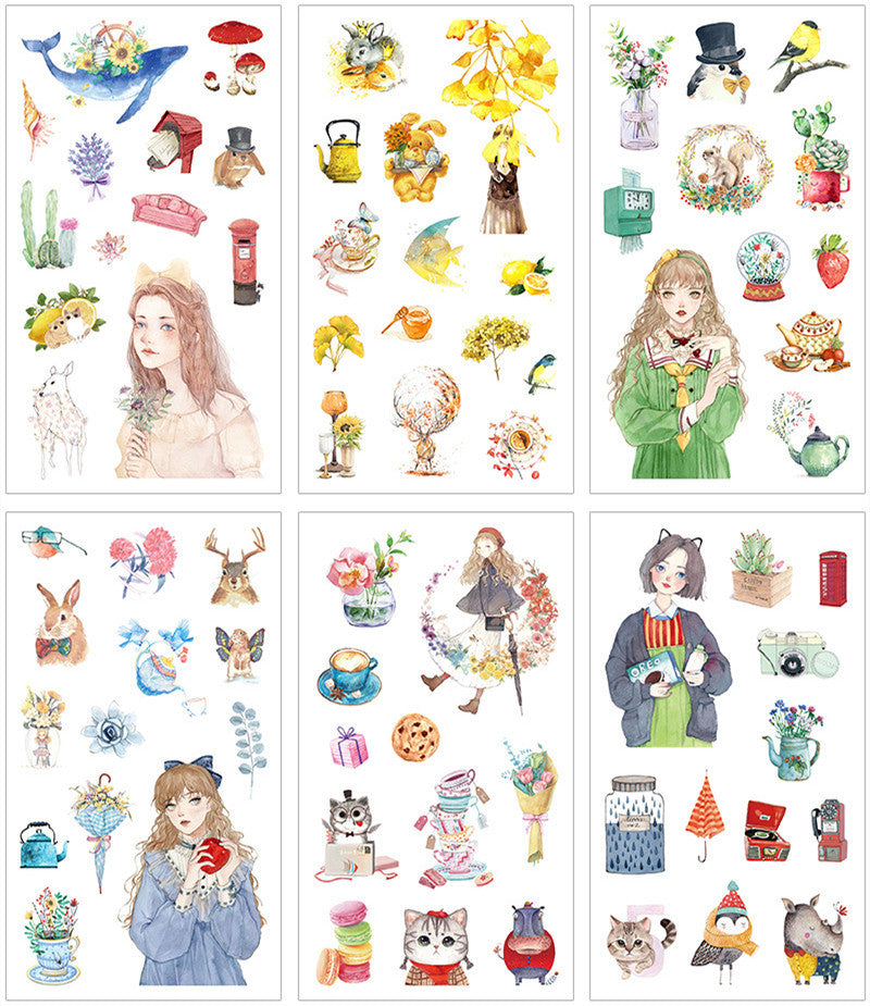 Diary Handbook Decoration Material Cultural And Creative Life Stickers